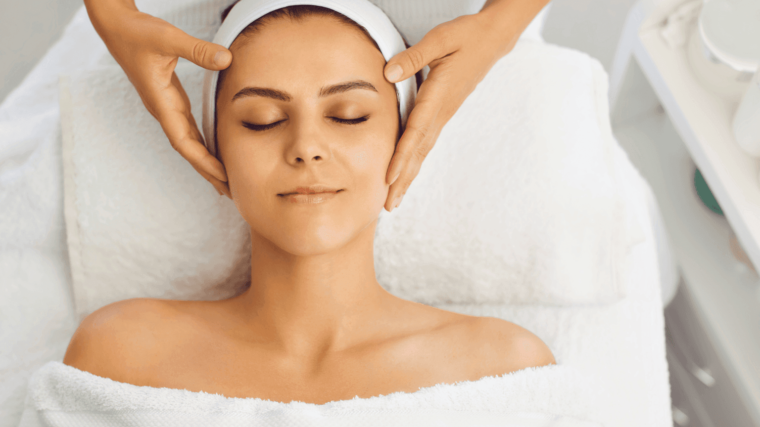 Client enjoying a relaxing Skinician Bespoke Facial at Merluza Hair & Beauty in Hall Green, Birmingham – tailored skincare treatment for radiant, healthy skin.