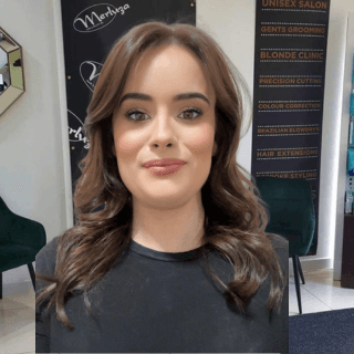 Zoe, stylist at Merluza Hair & Beauty in Hall Green, Birmingham – passionate about creating beautiful, confidence-boosting hair styles for every client.
